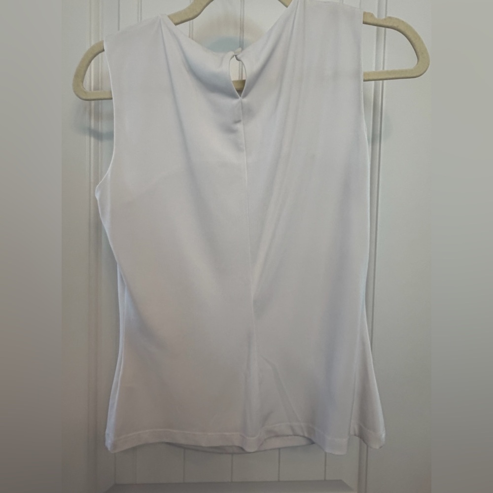 Calvin Klein White Sleeveless Blouse